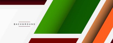 Vektör arkaplanı. Gölge efektli soyut örtüşen renk çizgileri tasarımı. Duvar kağıdı afişi için resim arkaplanı veya iniş sayfası