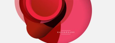 Çember ve yuvarlak şekiller soyut arkaplan. Duvar kağıdı afişi veya iniş sayfası için vektör illüstrasyonu