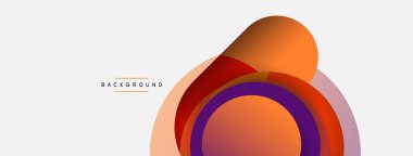 Yaratıcı geometrik duvar kağıdı. Asgari soyut arkaplan. Duvar kağıdı arkaplanı veya iniş sayfası için daire bileşimi vektör çizimi