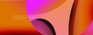 Yaratıcı geometrik duvar kağıdı. Asgari soyut arkaplan. Duvar kağıdı arkaplanı veya iniş sayfası için daire ve dalga kompozisyon vektör çizimi