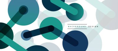 Çizgi noktaları geometrik soyut arkaplan bağlantıları. Çizgilerle birbirine bağlı çemberler. Duvar kağıdı, afiş, arkaplan veya iniş için moda tekno iş şablonu