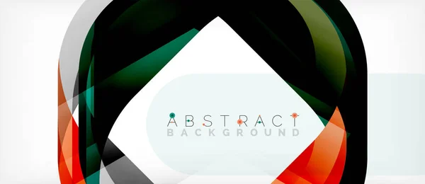 Abstract square shape with overlapping waves, minimal geometric background. Vector Illustration For Wallpaper, Banner, Background, Landing Page — Stock Vector