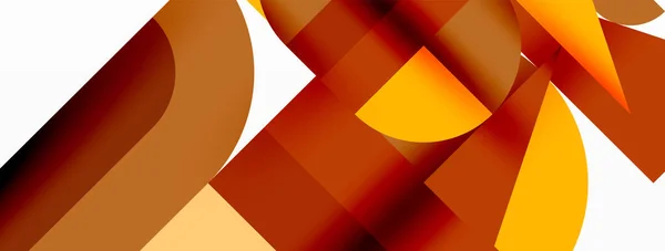 Minimale geometrische abstracte achtergrond. Cirkel vierkant en driehoek ontwerp. Trendy techno business template voor behang, banner, achtergrond of landing — Stockvector