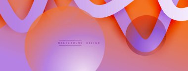 Gölge efektli dalga çizgisi olan soyut gradyan arkaplan. Geometrik bileşim. 3B gölge efektleri ve sıvı eğimleri