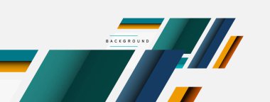 Vektör arkaplanı. Gölge efektli soyut örtüşen renk çizgileri tasarımı. Duvar kağıdı afişi için resim arkaplanı veya iniş sayfası