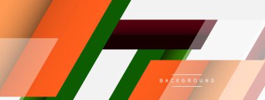 Vektör arkaplanı. Gölge efektli soyut örtüşen renk çizgileri tasarımı. Duvar kağıdı afişi için resim arkaplanı veya iniş sayfası