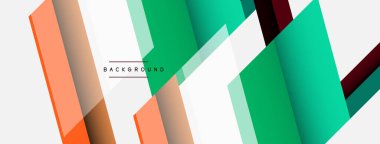 Vektör arkaplanı. Gölge efektli soyut örtüşen renk çizgileri tasarımı. Duvar kağıdı afişi için resim arkaplanı veya iniş sayfası