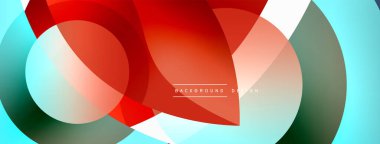 Yaratıcı geometrik duvar kağıdı. Asgari soyut arkaplan. Duvar kağıdı arkaplanı veya iniş sayfası için daire dalga ve yuvarlak şekiller kompozisyon vektör çizimi