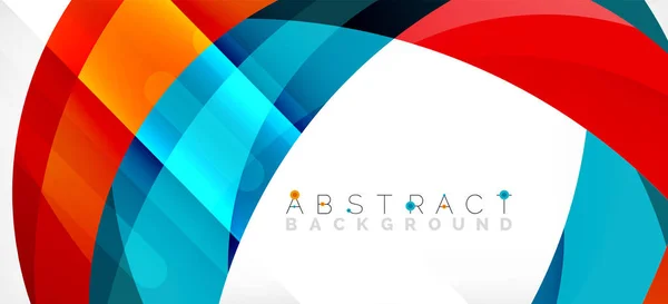 Geometric abstract background. Circle created with overlapping color shapes. Vector Illustration For Wallpaper, Banner, Background, Landing Page — Stock Vector