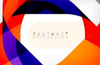 Üst üste binen dalgalarla soyut kare şekil, minimum geometrik arkaplan. Duvar Kağıdı, Sancak, Arkaplan, İniş Sayfası için Vektör İllüstrasyonu