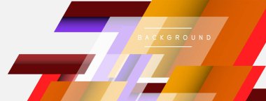 Vektör arkaplanı. Gölge efektli soyut örtüşen renk çizgileri tasarımı. Duvar kağıdı afişi için resim arkaplanı veya iniş sayfası