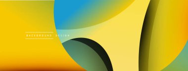 Yaratıcı geometrik duvar kağıdı. Asgari soyut arkaplan. Duvar kağıdı arkaplanı veya iniş sayfası için daire ve dalga kompozisyon vektör çizimi