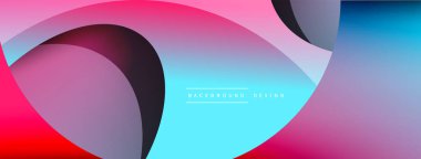 Yaratıcı geometrik duvar kağıdı. Asgari soyut arkaplan. Duvar kağıdı arkaplanı veya iniş sayfası için daire ve dalga kompozisyon vektör çizimi