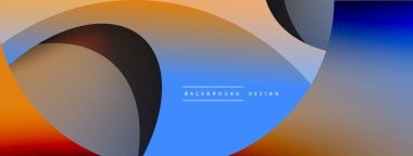 Yaratıcı geometrik duvar kağıdı. Asgari soyut arkaplan. Duvar kağıdı arkaplanı veya iniş sayfası için daire ve dalga kompozisyon vektör çizimi