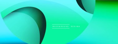 Yaratıcı geometrik duvar kağıdı. Asgari soyut arkaplan. Duvar kağıdı arkaplanı veya iniş sayfası için daire ve dalga kompozisyon vektör çizimi