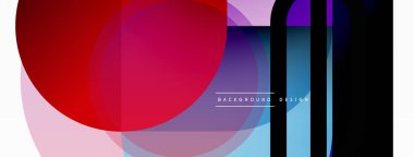 Yaratıcı geometrik duvar kağıdı. Asgari çember üçgen ve kare çizgi soyut arkaplan. Duvar kağıdı afişi veya iniş sayfası için vektör illüstrasyonu