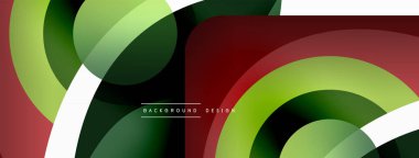 Yaratıcı geometrik duvar kağıdı. Asgari soyut arkaplan. Duvar kağıdı arkaplanı veya iniş sayfası için daire dalga ve yuvarlak şekiller kompozisyon vektör çizimi