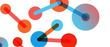 Soyut arkaplan. Yuvarlak noktalar çizgilerle birleşti. Duvar kağıdı, afiş, arkaplan veya iniş için moda tekno iş şablonu