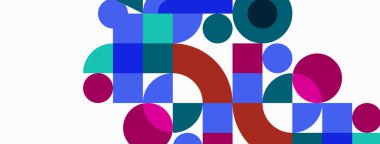 Minimum geometrik soyut arkaplan. Çember kare ve üçgen tasarım. Duvar kağıdı, afiş, arkaplan veya iniş için moda tekno iş şablonu