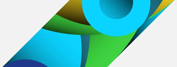 Fondo abstracto. Círculos geométricos mínimos y formas de estilo redondo con profundos efectos de sombra. Plantilla de negocio de tecnología de moda para banner de papel pintado o fondo — Vector de stock