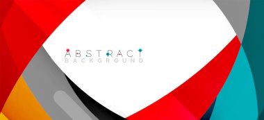 Color circle shapes, minimal geometric background. Trendy dynamic composition. Vector Illustration For Wallpaper, Banner, Background, Landing Page