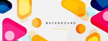 Soyut yuvarlak geometrik şekiller ve daireler. Duvar kağıdı, afiş, arkaplan veya iniş için moda tekno iş şablonu