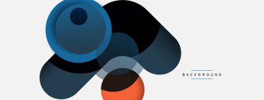 Yaratıcı geometrik duvar kağıdı. Asgari soyut arkaplan. Duvar kağıdı arkaplanı veya iniş sayfası için daire bileşimi vektör çizimi