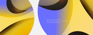 Yaratıcı geometrik duvar kağıdı. Asgari soyut arkaplan. Duvar kağıdı arkaplanı veya iniş sayfası için daire ve dalga kompozisyon vektör çizimi