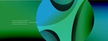 Yaratıcı geometrik duvar kağıdı. Asgari soyut arkaplan. Duvar kağıdı arkaplanı veya iniş sayfası için daire ve dalga kompozisyon vektör çizimi