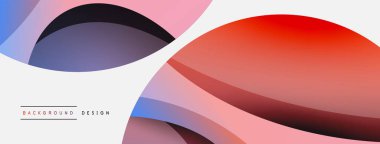 Yaratıcı geometrik duvar kağıdı. Asgari soyut arkaplan. Duvar kağıdı arkaplanı veya iniş sayfası için daire ve dalga kompozisyon vektör çizimi