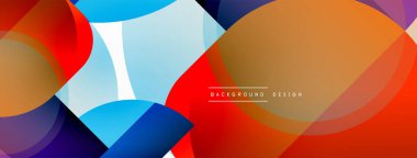 Yuvarlak üçgen çizgileri ve daireleri şekillendirir. Duvar kağıdı afişi arkaplanı veya iniş sayfası için Geometrik vektör çizimi