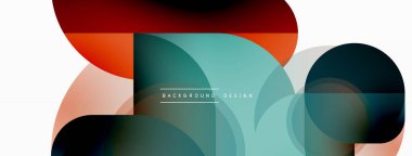 Yuvarlak üçgen çizgileri ve daireleri şekillendirir. Duvar kağıdı afişi arkaplanı veya iniş sayfası için Geometrik vektör çizimi