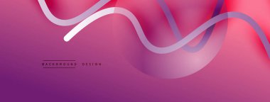 Gölge efektli dalga çizgisi olan soyut gradyan arkaplan. Geometrik bileşim. 3B gölge efektleri ve sıvı eğimleri