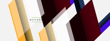 Vektör arkaplanı. Gölge efektli soyut örtüşen renk çizgileri tasarımı. Duvar kağıdı afişi için resim arkaplanı veya iniş sayfası