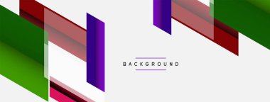 Vektör arkaplanı. Gölge efektli soyut örtüşen renk çizgileri tasarımı. Duvar kağıdı afişi için resim arkaplanı veya iniş sayfası