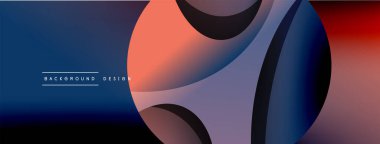 Yaratıcı geometrik duvar kağıdı. Asgari soyut arkaplan. Duvar kağıdı arkaplanı veya iniş sayfası için daire ve dalga kompozisyon vektör çizimi