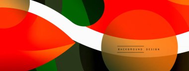 Yaratıcı geometrik duvar kağıdı. Asgari soyut arkaplan. Duvar kağıdı arkaplanı veya iniş sayfası için daire dalga ve yuvarlak şekiller kompozisyon vektör çizimi