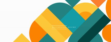 Güzel soyut bir arka plan. Çemberler, üçgen şekiller ve kareler. Duvar kağıdı, pankart, arkaplan veya iniş için en küçük geometrik şablon