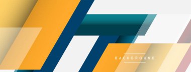 Vektör arkaplanı. Gölge efektli soyut örtüşen renk çizgileri tasarımı. Duvar kağıdı afişi için resim arkaplanı veya iniş sayfası