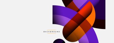 Geometrik soyut arkaplan. Duvar kağıdı arkaplanı veya iniş sayfası için yuvarlak şekiller, daireler, satır bileşimi