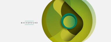 Çember ve yuvarlak şekiller soyut arkaplan. Duvar kağıdı afişi veya iniş sayfası için vektör illüstrasyonu