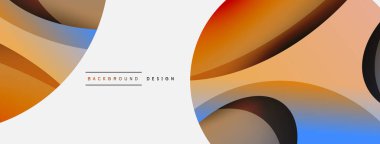 Yaratıcı geometrik duvar kağıdı. Asgari soyut arkaplan. Duvar kağıdı arkaplanı veya iniş sayfası için daire ve dalga kompozisyon vektör çizimi