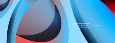 Yaratıcı geometrik duvar kağıdı. Asgari soyut arkaplan. Duvar kağıdı arkaplanı veya iniş sayfası için daire ve dalga kompozisyon vektör çizimi