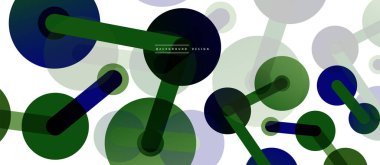 Çizgi noktaları geometrik soyut arkaplan bağlantıları. Çizgilerle birbirine bağlı çemberler. Duvar kağıdı, afiş, arkaplan veya iniş için moda tekno iş şablonu