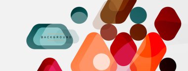 Soyut yuvarlak geometrik şekiller ve daireler. Duvar kağıdı, afiş, arkaplan veya iniş için moda tekno iş şablonu