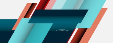 Vektör arkaplanı. Gölge efektli soyut örtüşen renk çizgileri tasarımı. Duvar kağıdı afişi için resim arkaplanı veya iniş sayfası