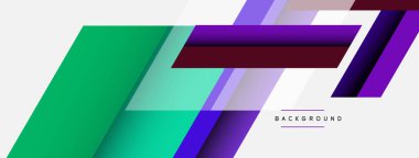 Vektör arkaplanı. Gölge efektli soyut örtüşen renk çizgileri tasarımı. Duvar kağıdı afişi için resim arkaplanı veya iniş sayfası