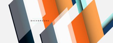 Vektör arkaplanı. Gölge efektli soyut örtüşen renk çizgileri tasarımı. Duvar kağıdı afişi için resim arkaplanı veya iniş sayfası