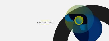 Çember ve yuvarlak şekiller soyut arkaplan. Duvar kağıdı afişi veya iniş sayfası için vektör illüstrasyonu