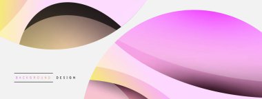 Yaratıcı geometrik duvar kağıdı. Asgari soyut arkaplan. Duvar kağıdı arkaplanı veya iniş sayfası için daire ve dalga kompozisyon vektör çizimi